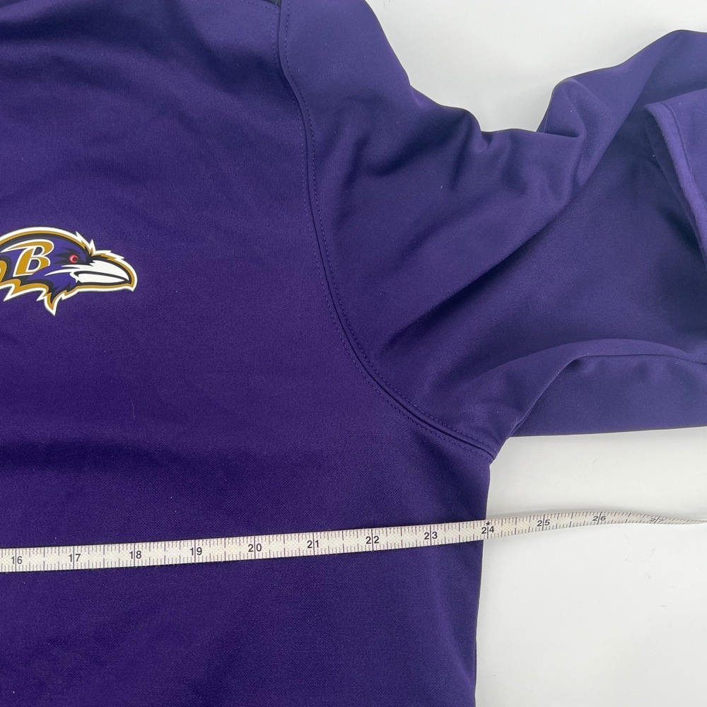 NFL Team Apparel Baltimore Ravens Mens XL Purple Quarter Zip Pullover D2AC 79700 - Picture 9 of 13